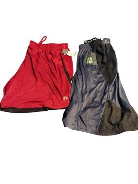 Mens 2XL Athletic Shorts Bundle of Two Red and Grey NWT 1239